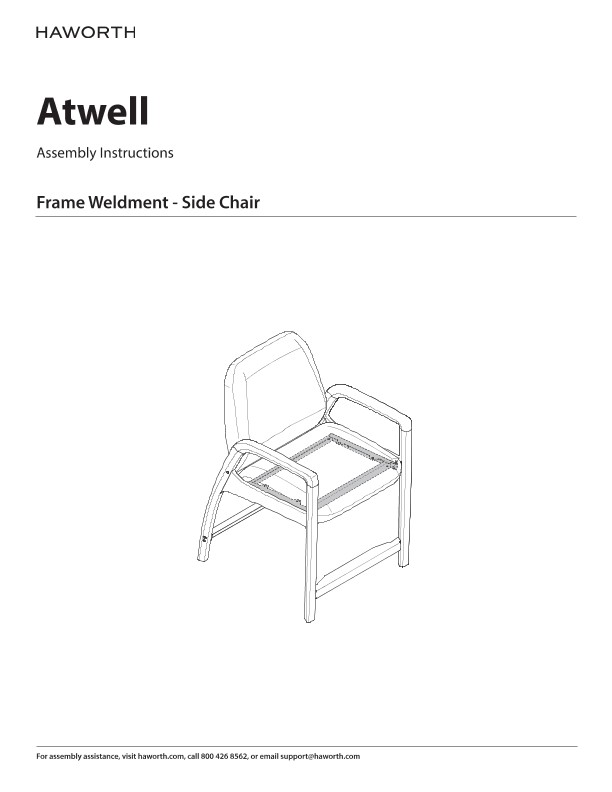 Atwell - Side Chair Frame Weldment - Installation