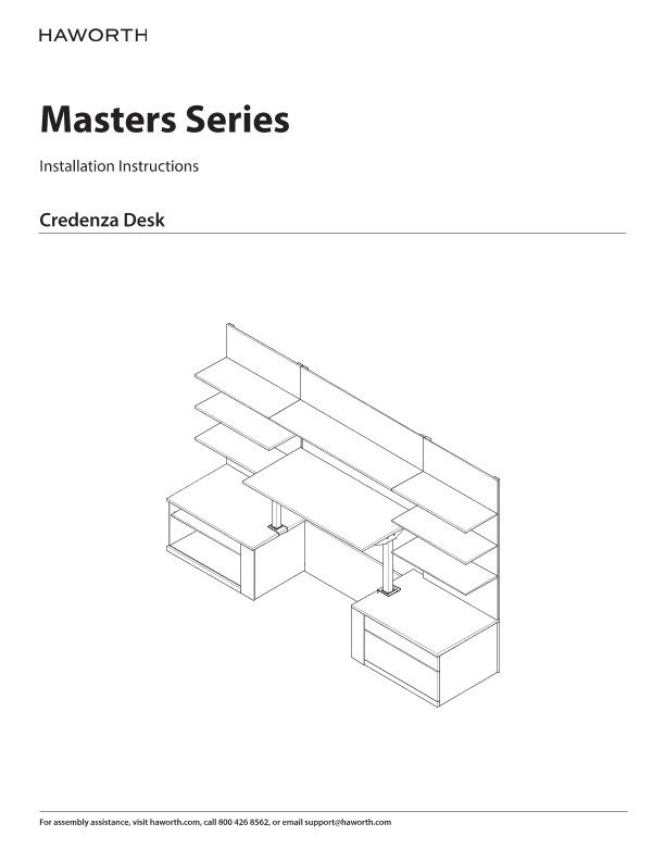 Masters Series - Credenza Desk - Installation