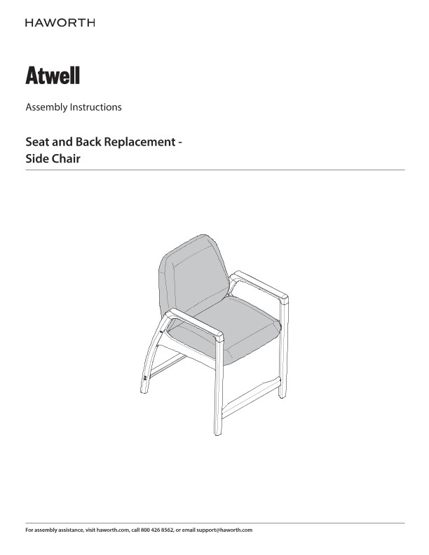 Atwell - Side Chair Seat and Back Replacement - Installation